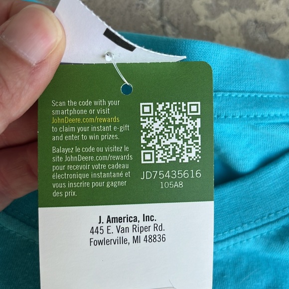 New John Deere baby blue crewneck T-shirt - Picture 4 of 13